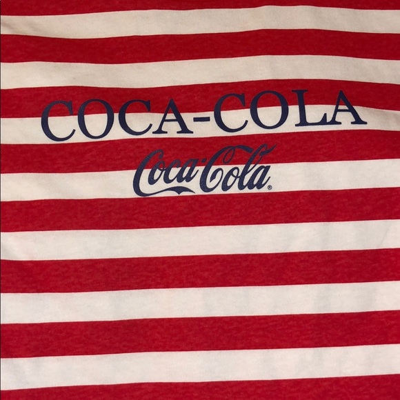 Coca Cola Other - Striped Coca Cola Graphic T